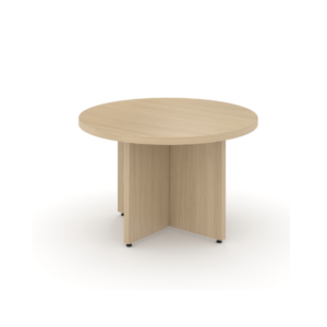 TABLE OPTIMA DIAM 100 PIED PANN CHENE BLANCHI
