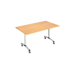 TABLE RABATTABLE A ROULETTES 160X80 ERABLE PIET.BL